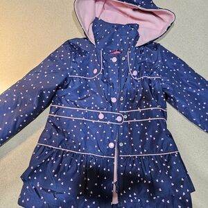 Kids Blue and Pink Heart Pattern Jacket